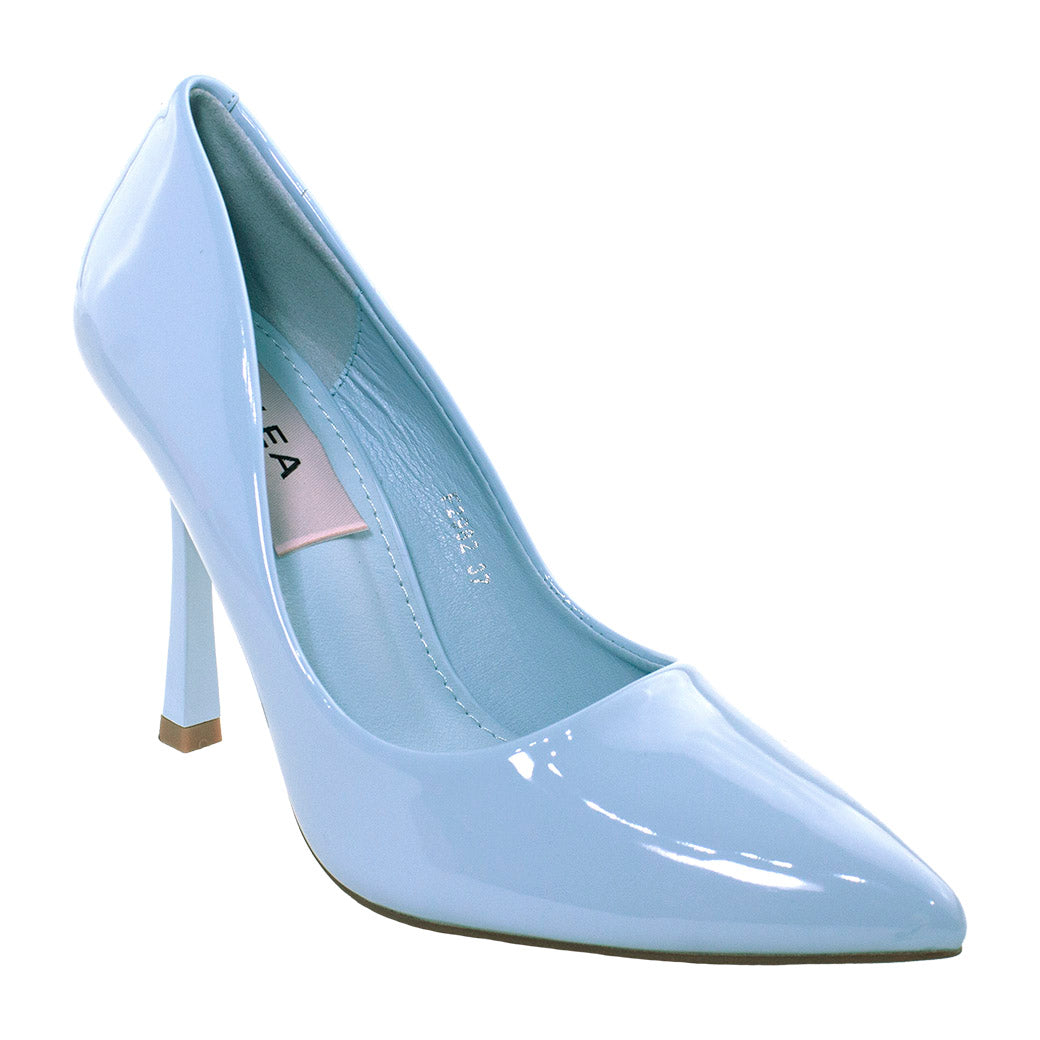 Tacón Bajo Zapatos De Tacon Azul Cielo Tacón Bajo Zapatos